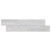 Msi Arctic White Splitface Mini Ledger Panel 4.5 in.  X 16 in.  Natural Marble Wall Tile, 10PK ZOR-PNL-0122